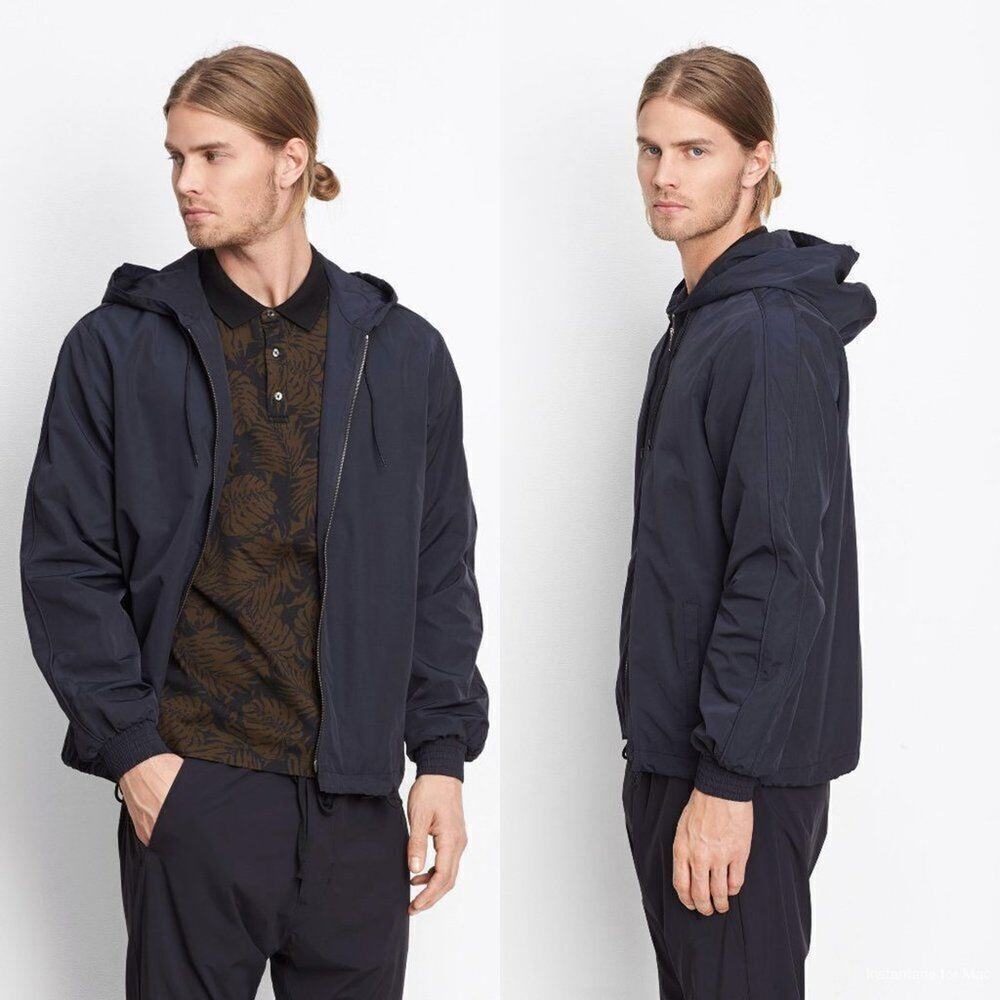 Vince Synthetic Nylon Track Jacket Size M